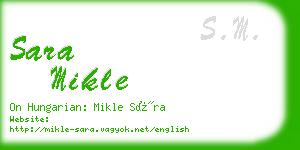 sara mikle business card